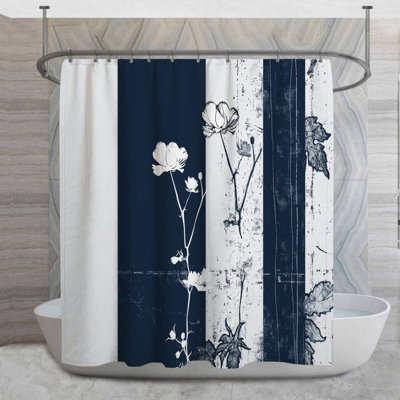 Rideau de douche Abstract nature - motif de salle de bain 14104