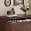 Buffet en bois de noyer foncé foncé et verre-1104366223