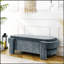 Banc rembourré en chenille avec grand espace de rangement pour le salon, le vestibule et la chambre à coucher