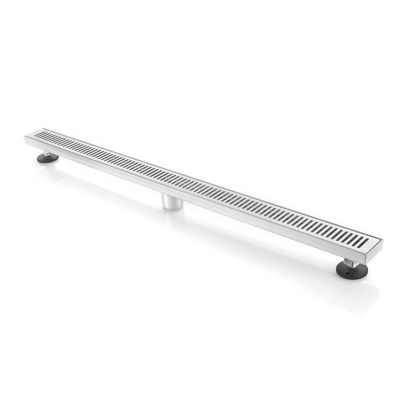 BOANN 304 Stainless Steel Rectangular Linear Shower Floor Drain (40 in), Nickel
