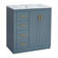 Ensemble de meuble-lavabo 30 po avec lavabo en céramique, armoire de rangement en bois massif, ensemble de meuble-lavabo autoportant avec 3 tiroirs et portes à fermeture douce-1234383141