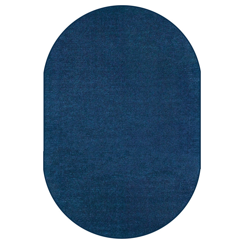 Tapis bleu clair Mt St Helens, Ovale 7 pi 6 po x 12 pi
