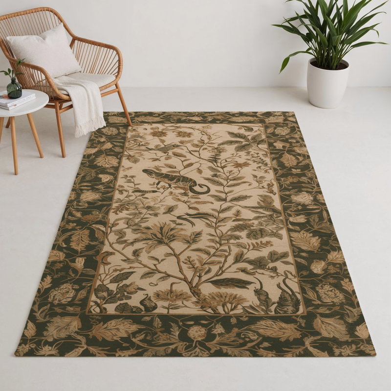 Tapis d'intérieur et d'extérieur brun Nature, Rectangle 9 pi x 12 pi