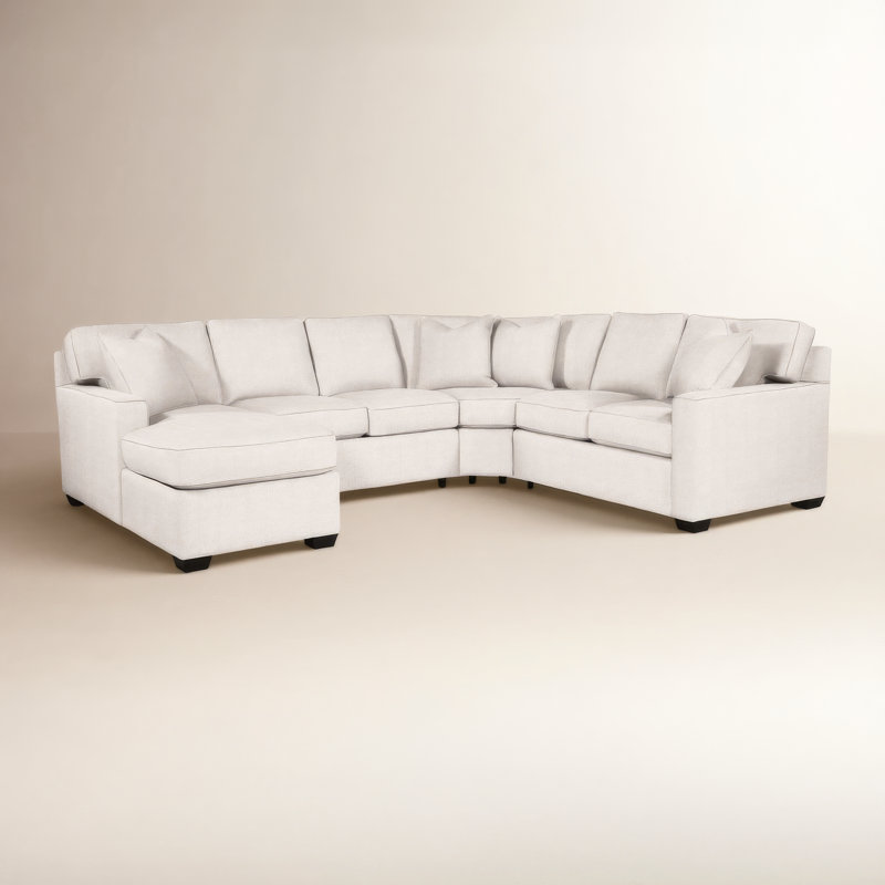 Easton Sectional, Black, Right Hand Facing, White Sugar Performance; 0863-91