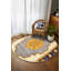 Tapis en coton à imprimé oriental jaune et gris Notton-500104710