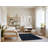 Machine Washable Space Gray Area Rug