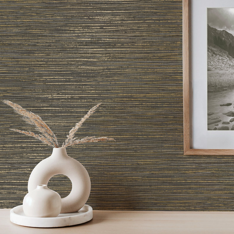 Papier peint neutre Aluta, Gris anthracite
