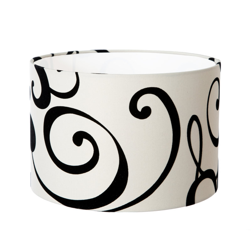 30cm H Cotton Drum Lamp Shade ( Screw On ) in Cream