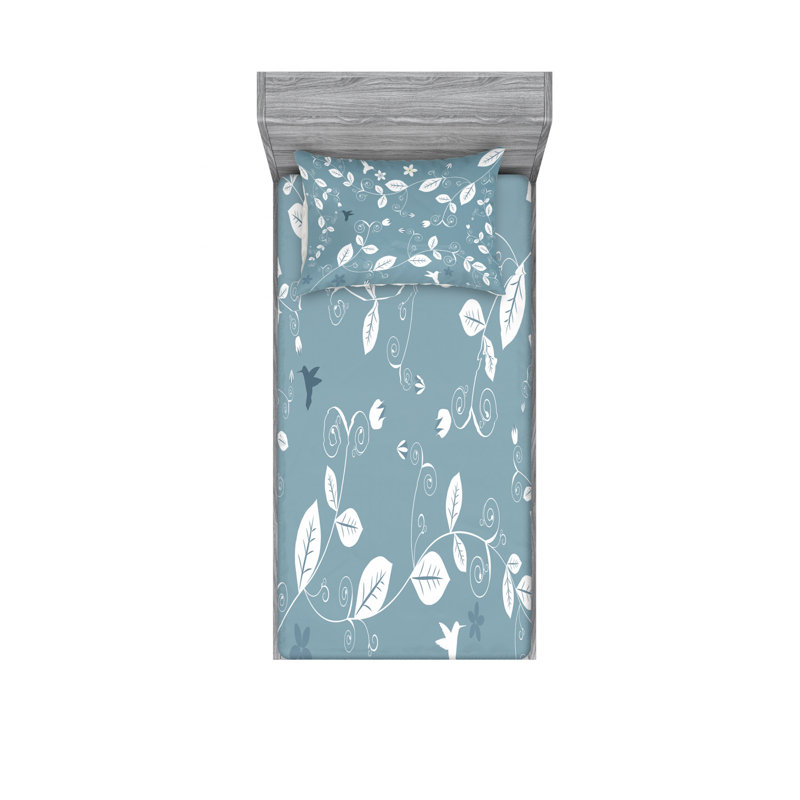 Microfiber Sheet Set, Twin Sheet Set with Fitted Sheet