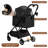 4-Wheel Pet Stroller for Cats & Dogs Up to 50Lbs - Lightweight Foldable Dog Stroller with 360° Swivel Wheels, Weatherproof Cabin & Storage Basket-118727214