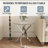 Babb Glass Cross Legs End Table-339584614