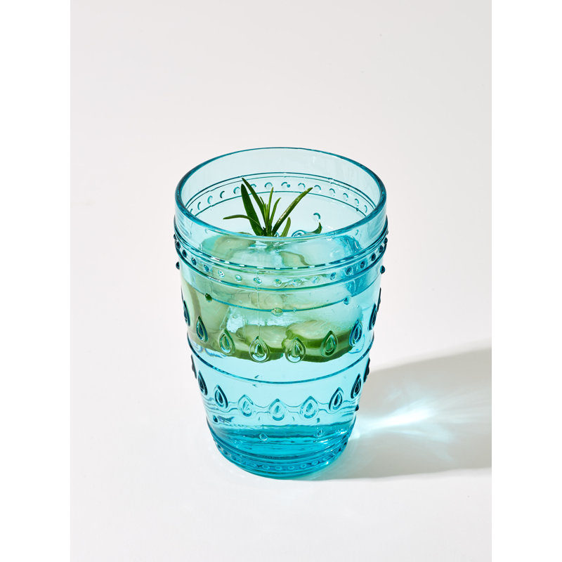 Ensemble de verres à gin 14 oz Fez Glassware, Turquoise