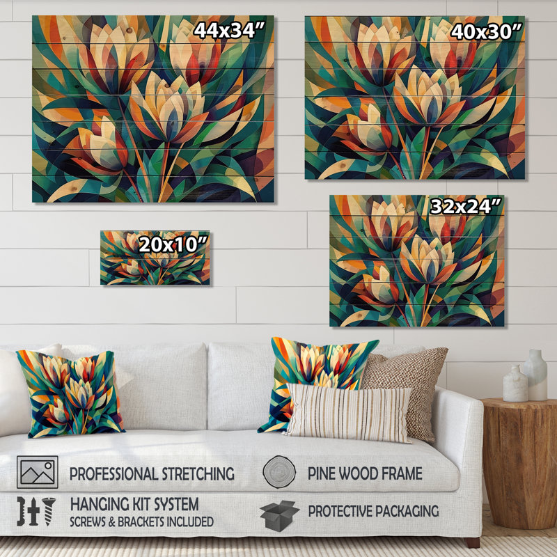 Thistle Blooming In The Meadows IV - Décoration murale traditionnelle en bois sur bois de pin naturel, H 30 po x l 40 po
