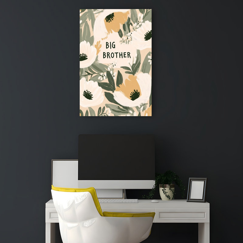 Floral Harmony Abstract Nature Flower Wall Art Print, 45.72cm H x 30.48cm W
