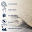Tapis ivoire tissé à la main Helia-954440150