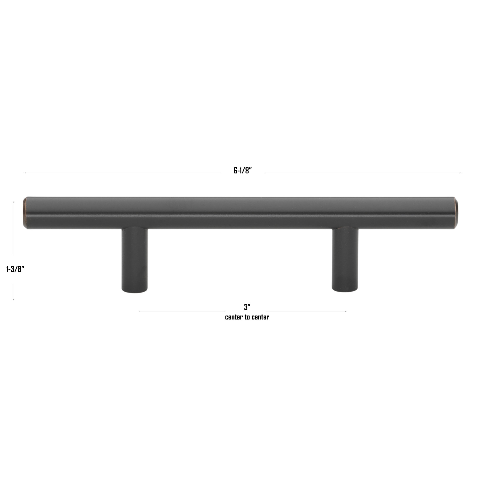 Roman Bar Pull, 3", Oil Rubbed Bronze