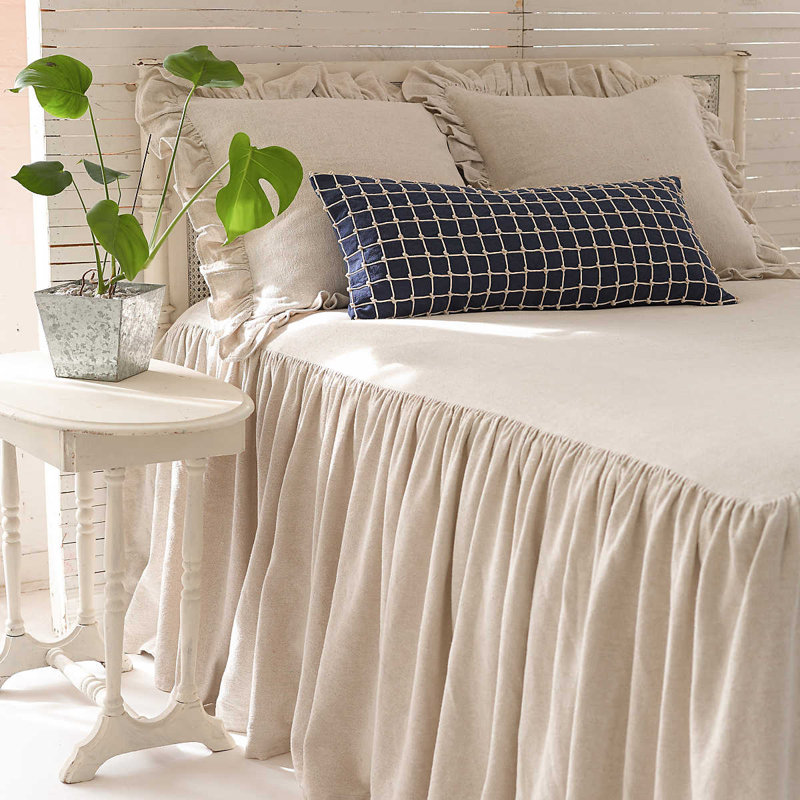 Wilton Ruffle Sham, Natural, Euro