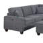Ensemble de canapé modulaire 5 pièces Vini, 3 coussins, USB, chenille noir rembourré de mousse-132919114