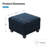 Allinson Velvet Storage Ottoman, Single Seat Footstool Module For Sectional Modular Sofa-789595238