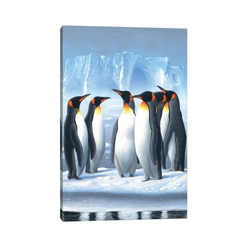 Penguins by Jan Weenink - Wrapped Canvas Painting, 30.48 cm H x 45.72 cm W