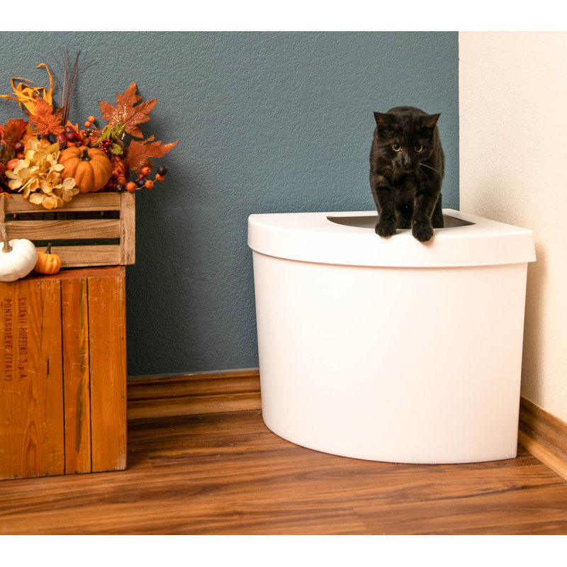 Large Litter Box - Top Entry, White