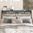 Farino Metal Standard Bed with Shelves-1998305210-1998305215