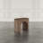 Hamadi Modern Architectural Pedestal Curved End Table