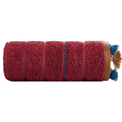 Contrast Jacquard Bath Towel