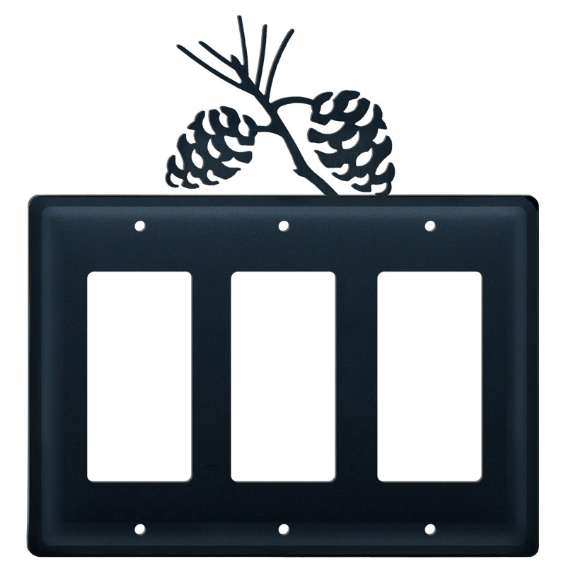 Pinecone 3-Gang Rocker Wall Plate