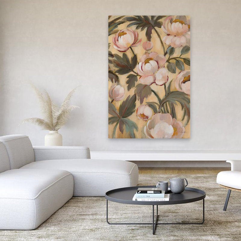 Pivoines traditionnelles et campagnardes II, 60" H x 40" W