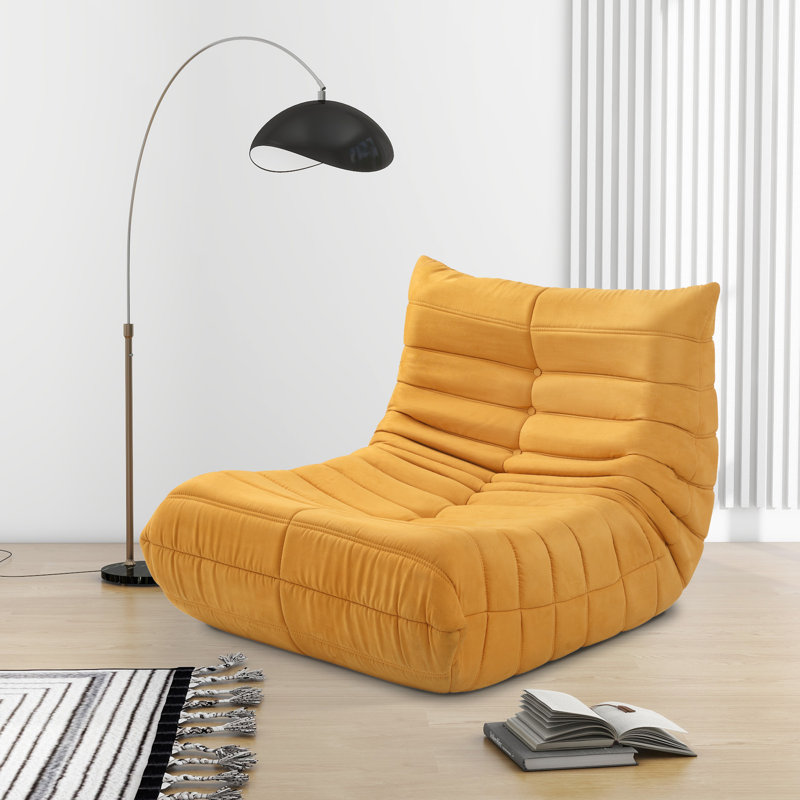 Pinecrest 35,4 po de large, Microfibre / microsuède jaune