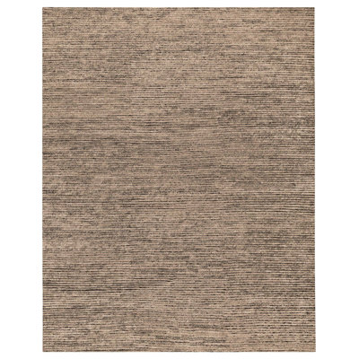 Hidden Path Striped Hand-Knotted Beige/Black/Neutral Area Rug