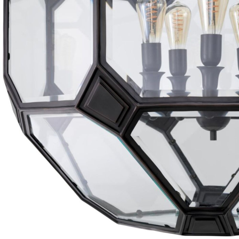 CDJ Lantern Olympia bronze highlight finish, 36.22" H x 31.5" W x 31.5" D, 5