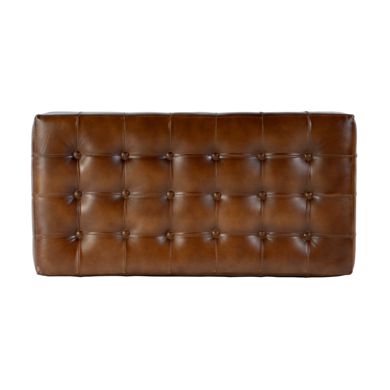 Kingston 36 in. W Leather Upholstered Accent Bench