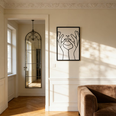 Metal Minimalist Abstract Woman Wall Art Decor, Line Drawing Wall Art Decor Single Line Female Home Hanging for Kitchen Bathroom Living Room, Iron Wall Decor