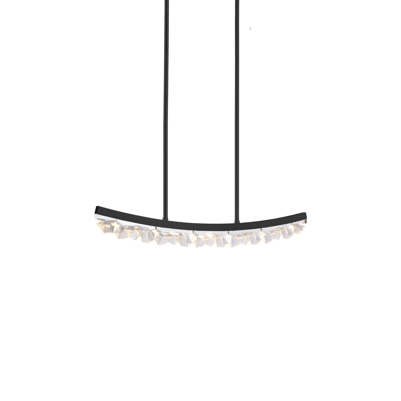 Arcus Pendant, 52.88" H x 32" W x 1.75" D, Satin Brushed Black