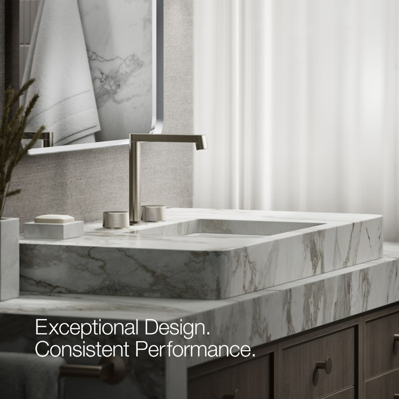 Components™ Bathroom Sink Handles with Oyl Design, Vibrant Brushed Nickel