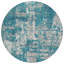 Tapis rond bleu 8 po