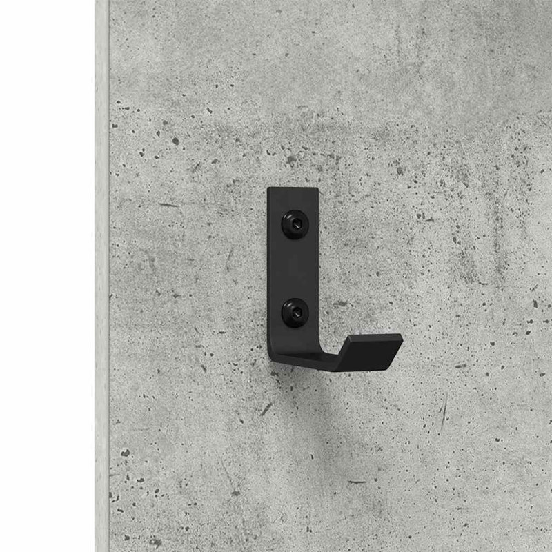 Wall-Mounted Coat Rack Wall-Mounted 30 X 1.5 X 80 Cm, Concrete Grey