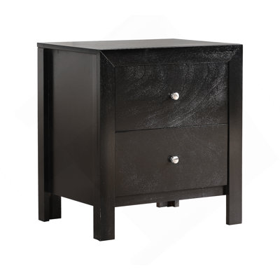 Elegantly Designed Bedside Table In Chic Black
