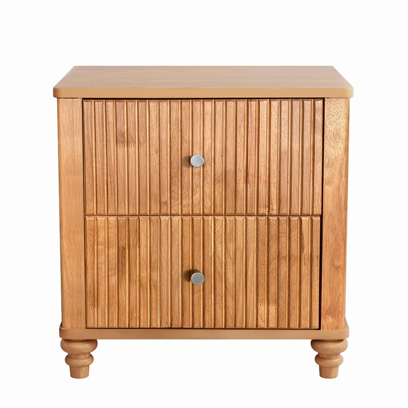 Table de chevet simple, table d'appoint avec 3 tiroirs avec poignée en métal, Individuel