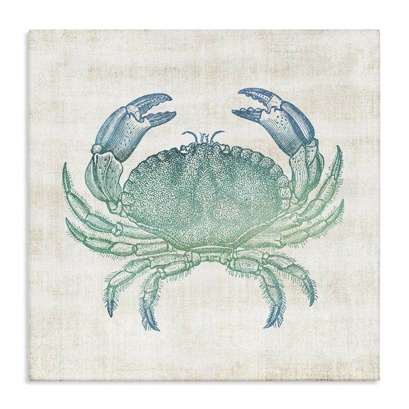 Impression sur toile Ombre Crab, design par Susan Arnot, H 17 po x l 17 po