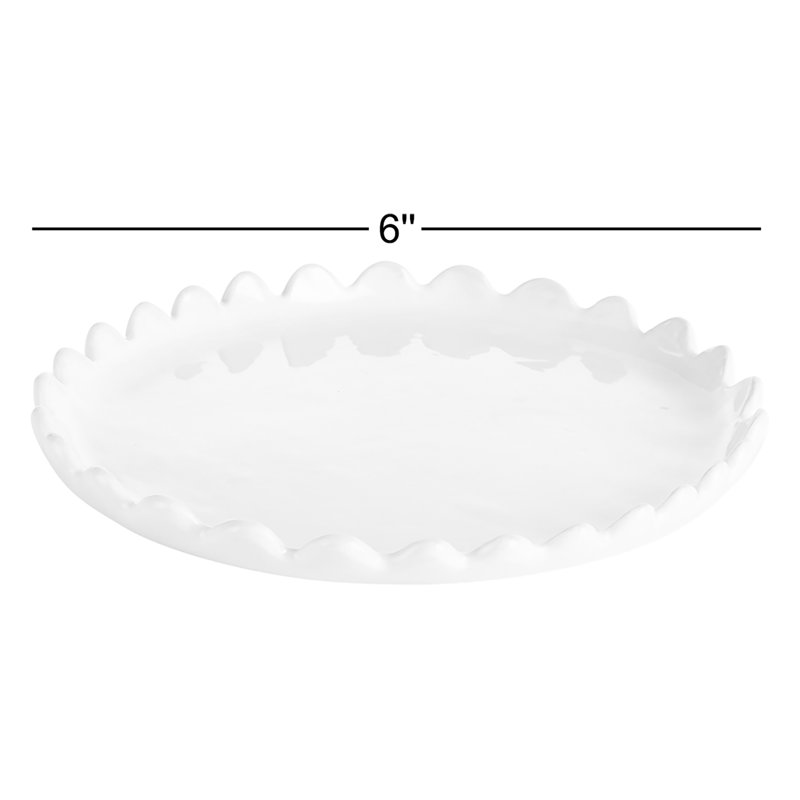 Plateau ovale Drian, Blanc