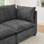 Canapé modulaire 4 places avec 2 repose-pieds, canapé-lit en chenille Cloud-1780261067