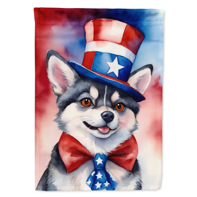 Drapeau patriotique du jardin américain, Klee Kai de l'Alaska