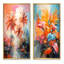 «Orange Pink Palm Trees Abstract», 2 pièces-2050708334-2050708325
