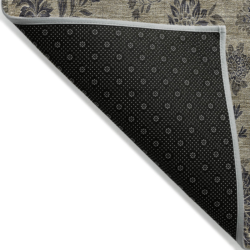 Washable Floral Indoor / Outdoor Rug, Rectangle 2'6" x 3'10"