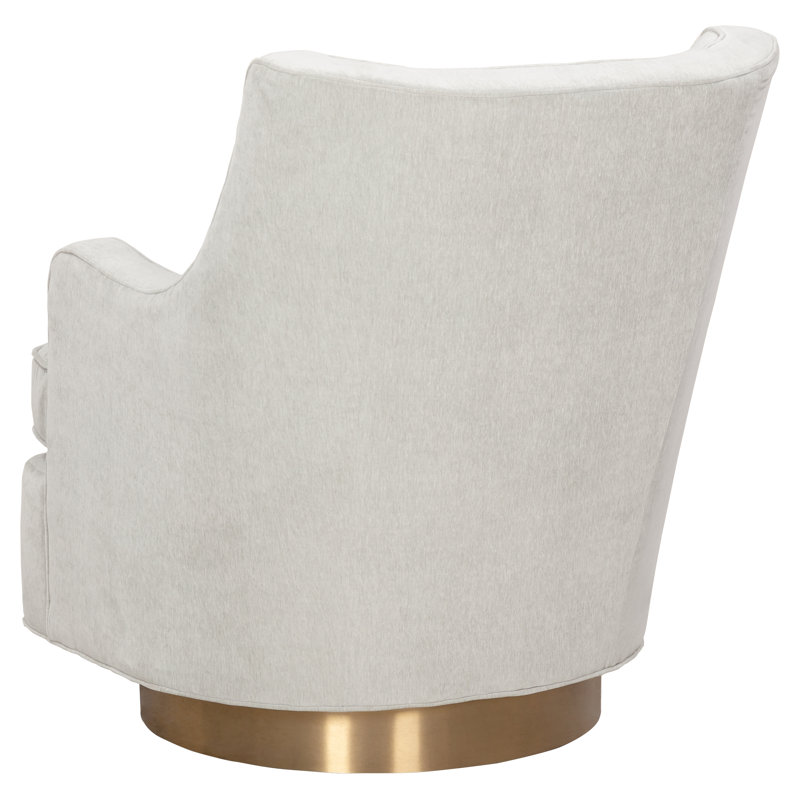 Libby Langdon Swivel Barrel Chair, Sand (9508 05), Walnut