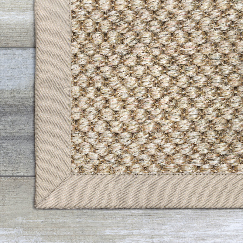 Tapis tissé à plat en sisal naturel 5 pi x 7 pi, Rectangulaire 3 pi x 5 pi