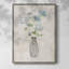 «Blue Lace Bouquet I», reproduction encadrée - bois massif 49065-833800804